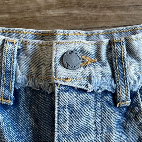 Carmar patchwork denim  shorts Sz 25 - Picture 4 of 5
